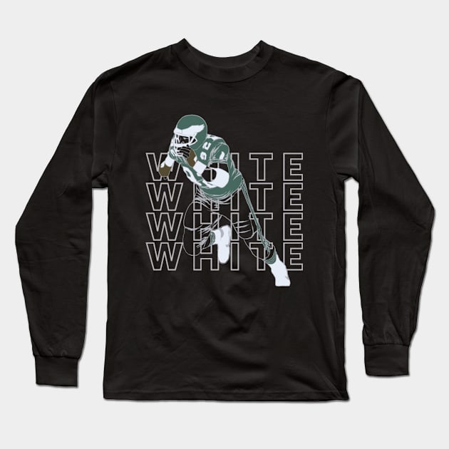 Reggie White Long Sleeve T-Shirt by Visualoctane 